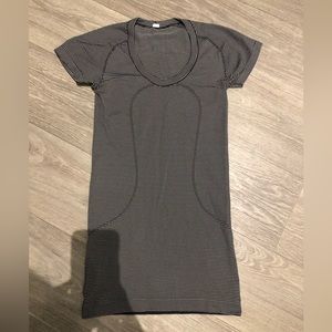 Lululemon striped Swifty Tech workout top